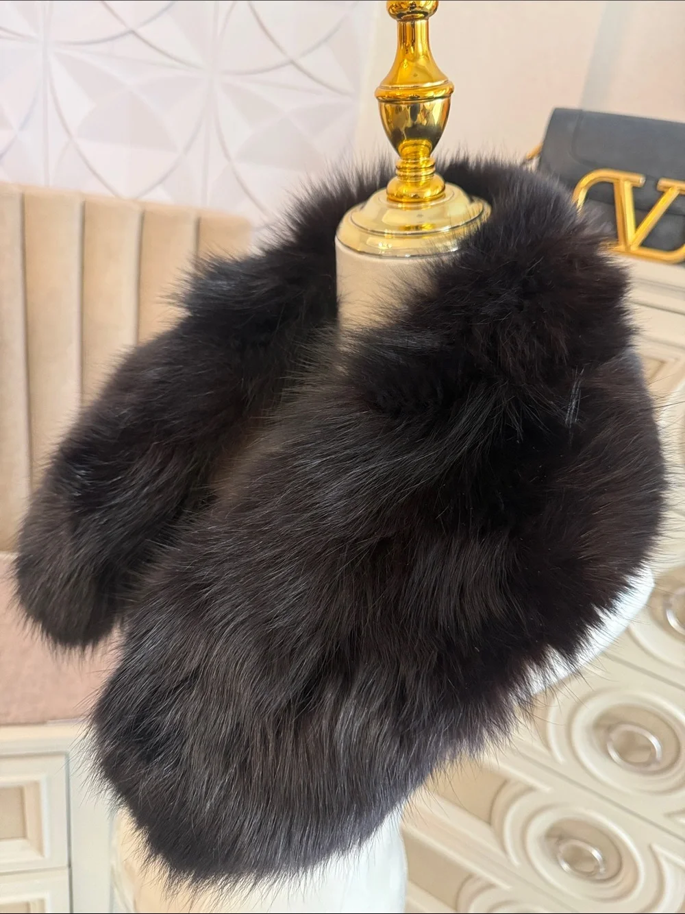 Real Fox fur thick collar